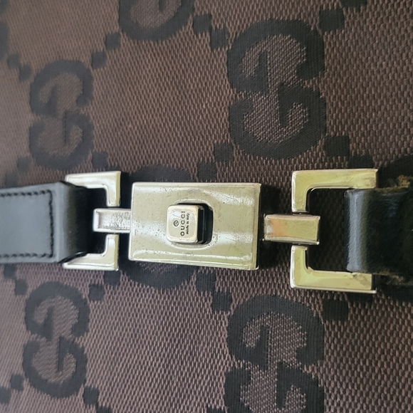 GUCCI Handbag Tote Bag Jackie GG Canvas.. Authentic - Picture 6 of 13